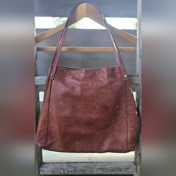 Borsa A Tracolla American Leather Co. Ada In Pelle Nera – Tripla Entrata, Modello A59122 (valore $175) Nuovo Con Etichette